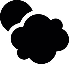 Moon Behind Cloud Tracing Svg Vector, Free Vectors File